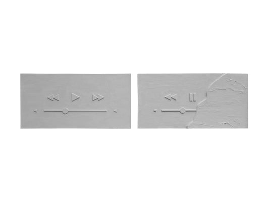 Press Play/Pause Unfinished X2 - 50x100cm