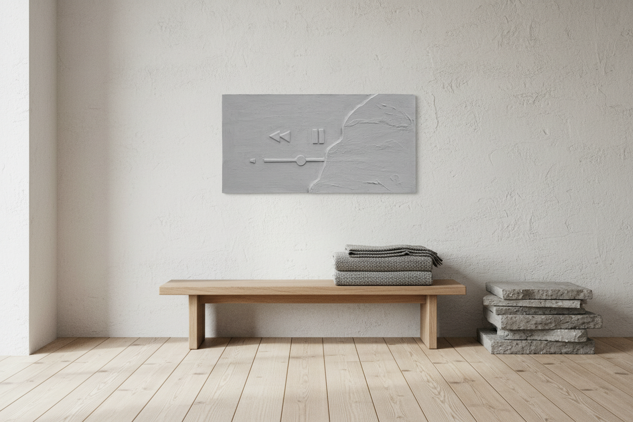 Press Pause Unfinished - 50x100cm