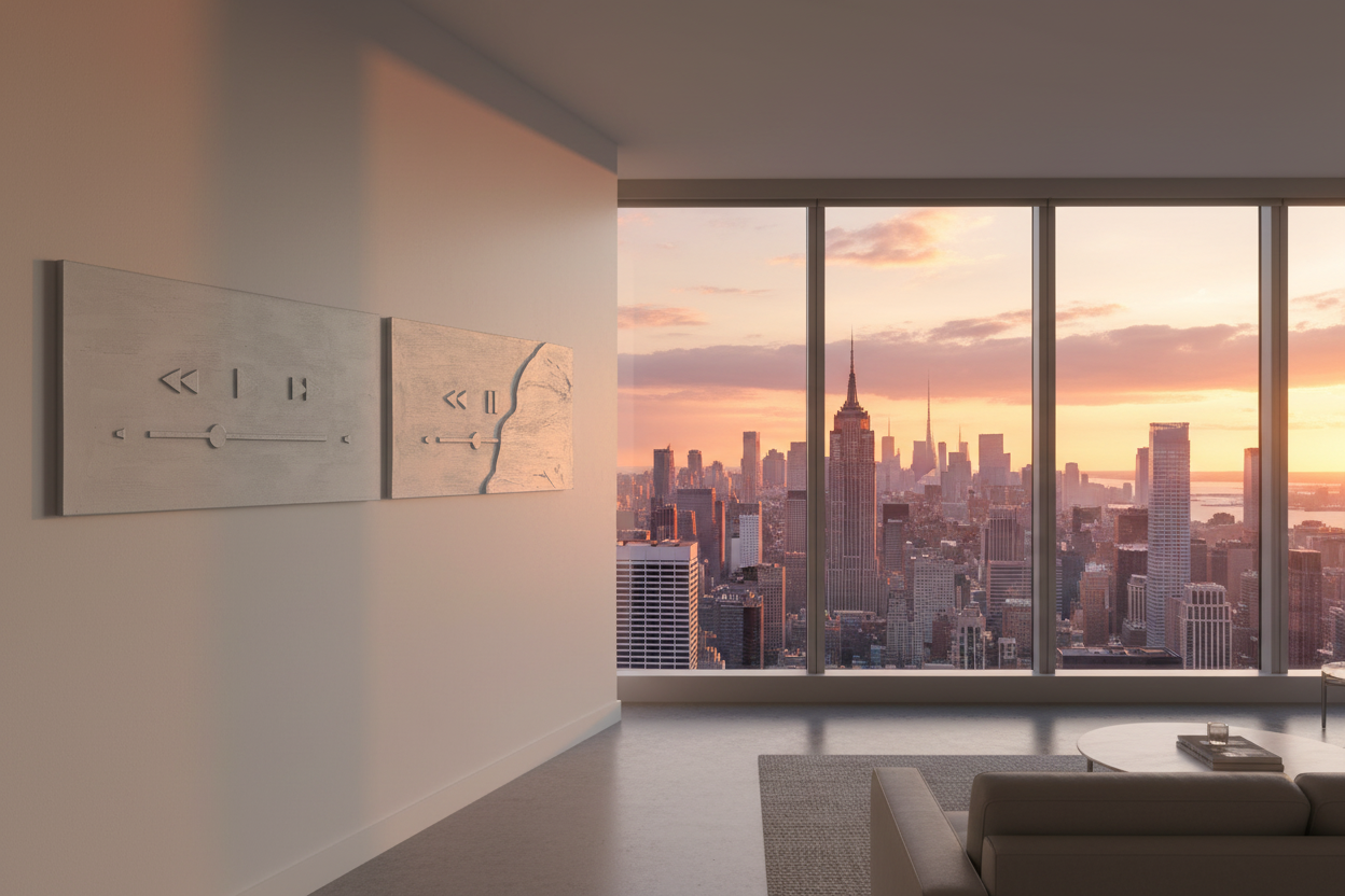 Press Play/Pause Unfinished X2 - 50x100cm